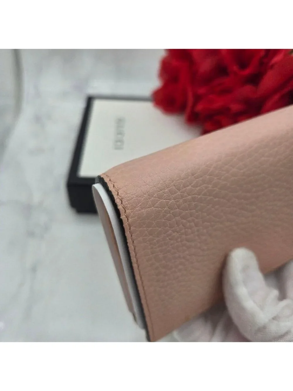 Gucci Fold Wallet Animalier Bee Leather